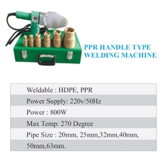 Máy hàn ống nhựa PPR cầm tay 800W – Hàn nhanh, mối hàn chắc, bền bỉ
