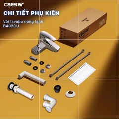 Vòi Lavabo Nóng Lạnh CAESAR B402CU Chậu 3 Lỗ – Thiết Kế Sang Trọng, Bền Bỉ Theo Thời Gian