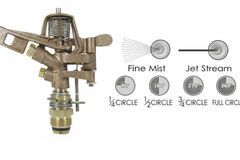 Béc phun tưới cánh đập đồng cao cấp GYSWP0133AD – Chỉnh tia linh hoạt, ren ngoài 27mm