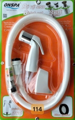 🚿 Bộ Xịt Vệ Sinh Cao Cấp Dây PVC Xoay 360° Onspa 114 – Dây 1m2, Chống Xoắn, Siêu Bền