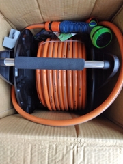 Bộ Súng Tưới 8 Chế Độ Kèm Gá ống, dây 12mm- Quay Tay Tiện Lợi, Tưới Mạnh Đa Năng