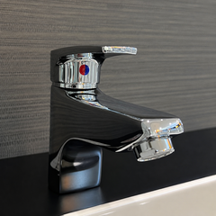 Vòi Lavabo Nóng Lạnh CAESAR B120CU Bộ Xả Nhấn Nhựa Chính Hãng – Bền Đẹp, Tiết Kiệm Nước