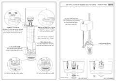 Bộ Xả Paradise LK Piston Pro 2 Nhấn VS0507 – Phụ Kiện Bồn Cầu Cao Cấp, Tiết Kiệm Nước Hiệu Quả
