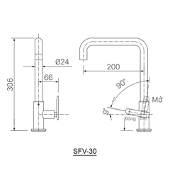 Vòi Rửa Chén Lạnh INAX SFV-30 Chính Hãng – Thiết Kế Hiện Đại, Bền Bỉ Theo Thời Gian