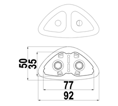 Cụm 2 Nhấn Tam Giác LB07 – Phụ Kiện Xả Bồn Cầu 2 Chế Độ Tiện Lợi, Bền Bỉ
