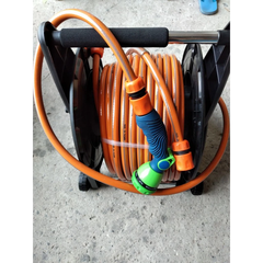 🌿 Bộ Rulo Tưới Cây MHR-425 Aquamate Đài Loan – 8 Kiểu Phun, Có Bánh Xe Di Động Tiện Lợi
