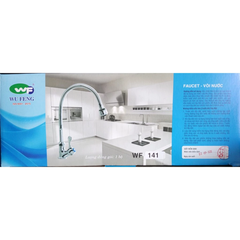 Vòi Rửa Chén Gắn Bồn Wufeng WF-141D _Đồng Mạ Crom Cao Cấp, Ống Xoay Linh Hoạt