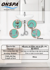 Hệ Thống Thoát Nước Bồn Rửa Mặt ONSPA Inox 304 Chính Hãng – Ống Xi Phông Lavabo Chống Gỉ