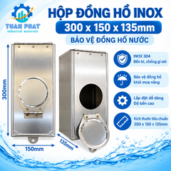 Hộp Đồng Hồ Nước Inox 304 Kích Thước 300x150x135mm – Bền Đẹp, Chống Gỉ Sét, Bảo Vệ Đồng Hồ Nước