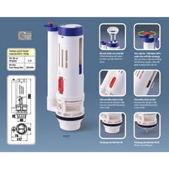 Bộ Xả Smart Round KR 3 Win 2 Nhấn VS1708 – Bộ Xả Két Rời Cao Cấp, Tiết Kiệm Nước Hiệu Quả