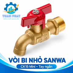 Vòi Bi Nhỏ Tay Bướm phi 21 SANWA CK15MiNi – Nhỏ Gọn, Bền Bỉ, Chống Rò Rỉ Tuyệt Đối
