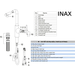 Vòi Rửa Chén Nóng Lạnh Đầu Rút INAX SFV-907SX Chính Hãng – Tiện Nghi, Hiện Đại Cho Mọi Gian Bếp