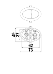 Cụm 2 Nhấn Oval F1 LB21 Hùng Anh – Nút Nhấn Xả Bồn Cầu 2 Chế Độ Tiết Kiệm Nước