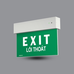PEXL26U Đèn Exit treo trần, Led 6.5W, 3 giờ (190X280mm chưa gồm phụ kiện treo)