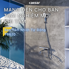 Vòi Sen Nhiệt Tự Động Caesar TS620 Tay Sen 3 Chế Độ Có Xả Bồn