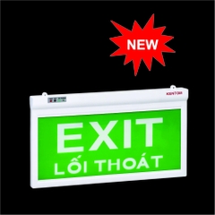 KT-660 Đèn Exit dạng Mica 2 mặt, Led 3W, 2 giờ (16.7cmx42cm) - Kentom/Việt Nam
