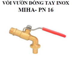 VÒI VƯỜN ĐỒNG MIHA PHI 21 TAY INOX