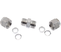 Đầu nối thẳng inox 2 đầu siết hạt bắp