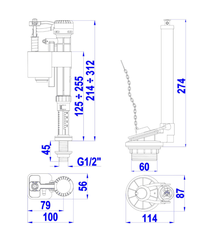 Bộ Xả 3 Win Một Cấp VS0108 – Hoạt Động Ổn Định, Cấp Nước Nhanh, Độ Bền Cao