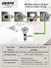HỆ THỐNG THOÁT NƯỚC NHÀ BẾP ĐƠN ONSPA