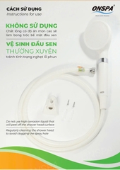 BỘ SEN PHUN SƯƠNG ONSPA M3 & M3A TĂNG ÁP MASSAGE CÓ HỘP ĐÁ LỌC CLO