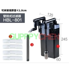 Lọc Treo Sunsun HBL-801, HBL-802, HBL-803 Dành Cho Bể Cá Từ 20-80cm