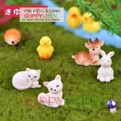 Mô Hình Trang Trí " Hồ Ly Mini " - Trang Trí Tiểu Cảnh Hồ Cá và Terarium