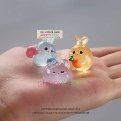 Mô Hình Thỏ Dạ Quang Trang Trí Tiểu Cảnh Hồ Cá Thủy Sinh Terarium