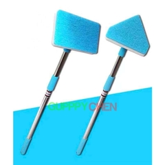 Cây Chà Hồ Vệ Sinh Hồ Cá Xoay 360 Độ Có Thể Kéo Dài 1m - Tiện Lợi Vệ Sinh Hồ Cá