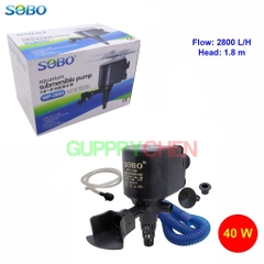 Máy Bơm Chìm và Oxi 3 Trong 1 Cho Hồ Cá SOBO WP-1200, WP-1680, WP-2680