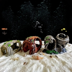 Mô Hình Thùng Gỗ Trang Trí Bể Cá Thủy Sinh - Tạo Tiểu Cảnh Cho Tép Cảnh