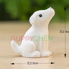 Mô Hình Tiểu Cảnh " Chó Cha Con Mini " - Trang Trí Hồ Cá và Terarium