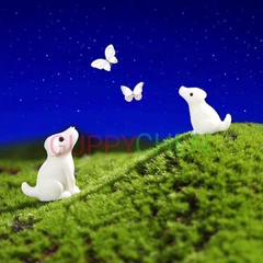 Mô Hình Tiểu Cảnh " Chó Cha Con Mini " - Trang Trí Hồ Cá và Terarium