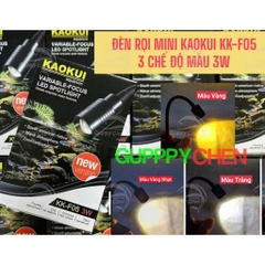 Đèn Rọi Kaokui KK-F05 3W 3 Chế Độ Màu Có Chỉnh Tiêu Cự - Đèn Rọi Mini Đa Năng Dùng Cho Hồ Thủy Sinh