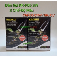 Đèn Rọi Kaokui KK-F05 3W 3 Chế Độ Màu Có Chỉnh Tiêu Cự - Đèn Rọi Mini Đa Năng Dùng Cho Hồ Thủy Sinh