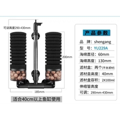 Lọc Vi Sinh YU Có Khoang Chứa Vật Liệu Lọc Cho Bể Cá