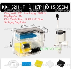 (TẶNG VLL) Lọc Tràn Đa Năng KAOKUI KK-152H KK-162H KK-172H KK-182H Thích Hợp Cho Hồ Cá Thủy Sinh