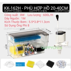 (TẶNG VLL) Lọc Tràn Đa Năng KAOKUI KK-152H KK-162H KK-172H KK-182H Thích Hợp Cho Hồ Cá Thủy Sinh