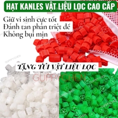 (TẶNG TÚI VLL) Vật liệu lọc cao cấp hạt Kanet ( Kaldnes ) Dùng cho hồ cá hồ thủy sinh
