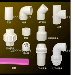 Phụ Kiện Lắp Ráp Ống Nước Hồ Cá - Co Nối T Co Vuông , Lơ , Bịt Ống Dùng Cho Máy Bơm Hồ Cá