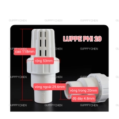 Phụ Kiện Ống Nước PVC Hồ Cá - Van Khoá - 1 Chiều - LUPPE - MỎ VỊT OUT - Nấm Xã - Cho Hồ Cá Thủy Sinh