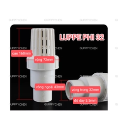 Phụ Kiện Ống Nước PVC Hồ Cá - Van Khoá - 1 Chiều - LUPPE - MỎ VỊT OUT - Nấm Xã - Cho Hồ Cá Thủy Sinh