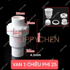 Phụ Kiện Ống Nước PVC Hồ Cá - Van Khoá - 1 Chiều - LUPPE - MỎ VỊT OUT - Nấm Xã - Cho Hồ Cá Thủy Sinh