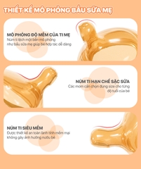 Núm ti bình sữa thủy tinh TopgiaKids