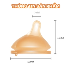 Núm ti bình sữa thủy tinh TopgiaKids