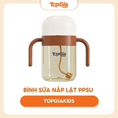 Bình sữa nắp lật PPSU TopgiaKids 240ml/300ml