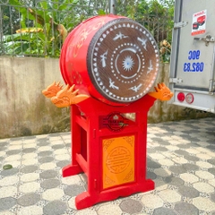 Trống Đình Chùa 60cm x 80cm – Trống Gỗ Mít Da Trâu Cao Cấp | Thùng Gỗ Tuấn Anh