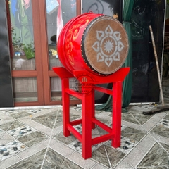 Trống Đình Chùa 40x50cm Gỗ Mít Da Trâu – Âm Thanh Vang Chuẩn Nghi Lễ