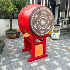 Trống Gỗ Mít Da Trâu Mặt 80cm Cao 120cm
