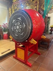 Trống gỗ mít da trâu đường kính 1m cao 1m2